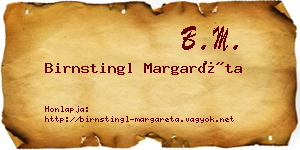 Birnstingl Margaréta névjegykártya